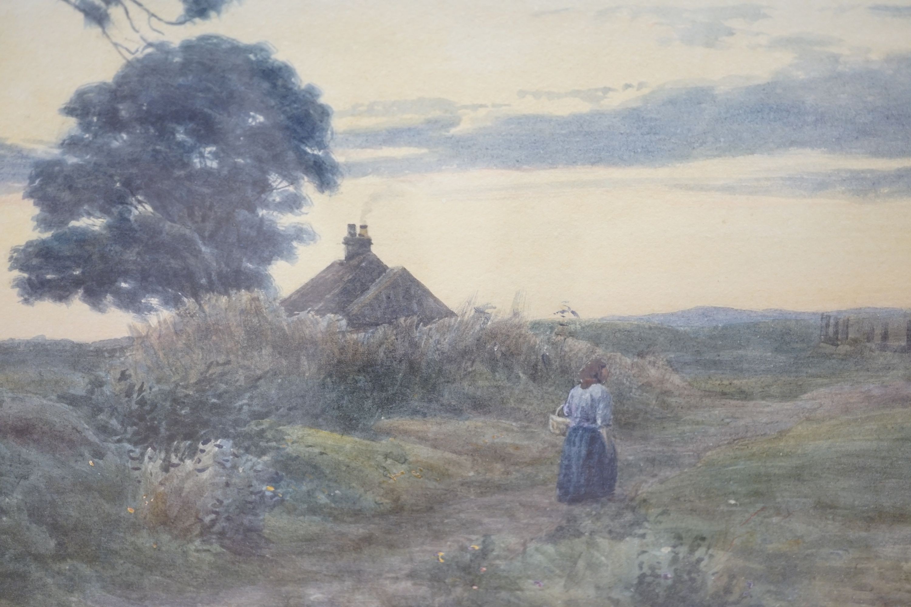 John James Bannatyne RSW (1835-1911), watercolour, ‘The path to the cottage’, signed, 34 x 51cm.